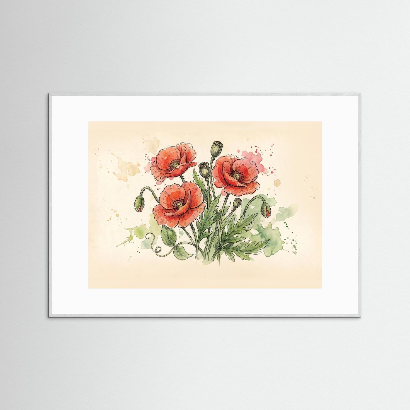 Wld poppy / Art Print/ Botanical Illustration
