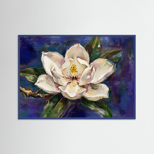 Magnolia Bloom – Expressive Floral Art Print