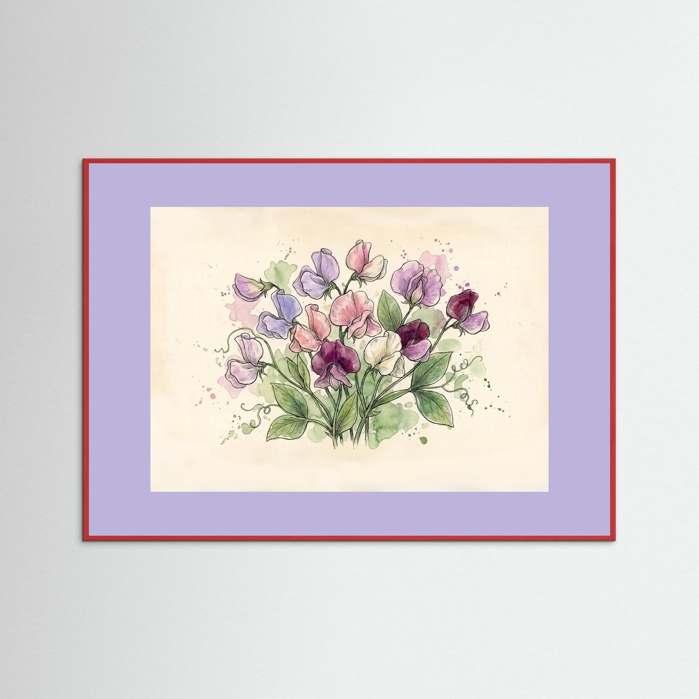 Sweetpea / Botanical print