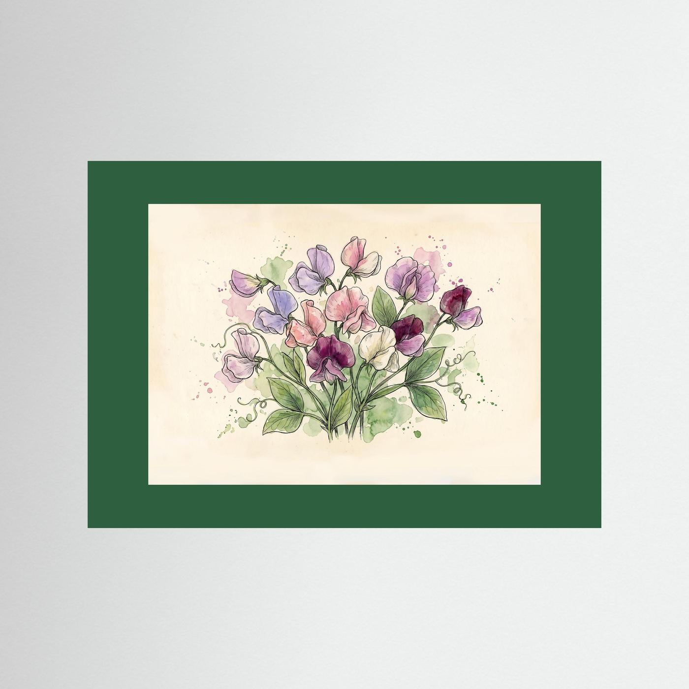 Sweetpea / Botanical print