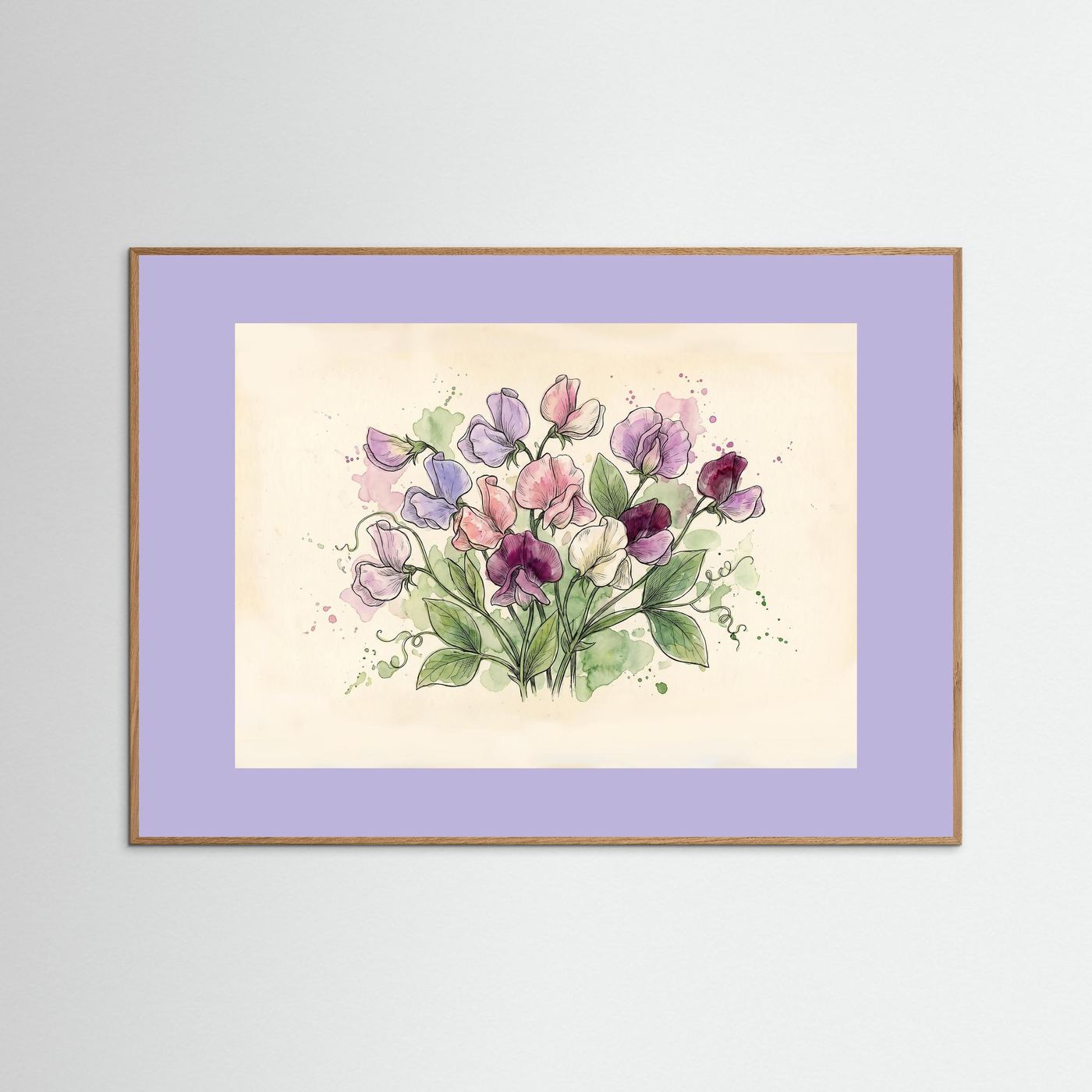 Sweetpea / Botanical print