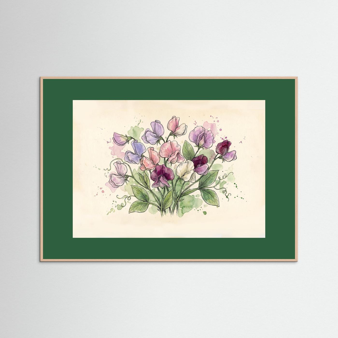 Sweetpea / Botanical print