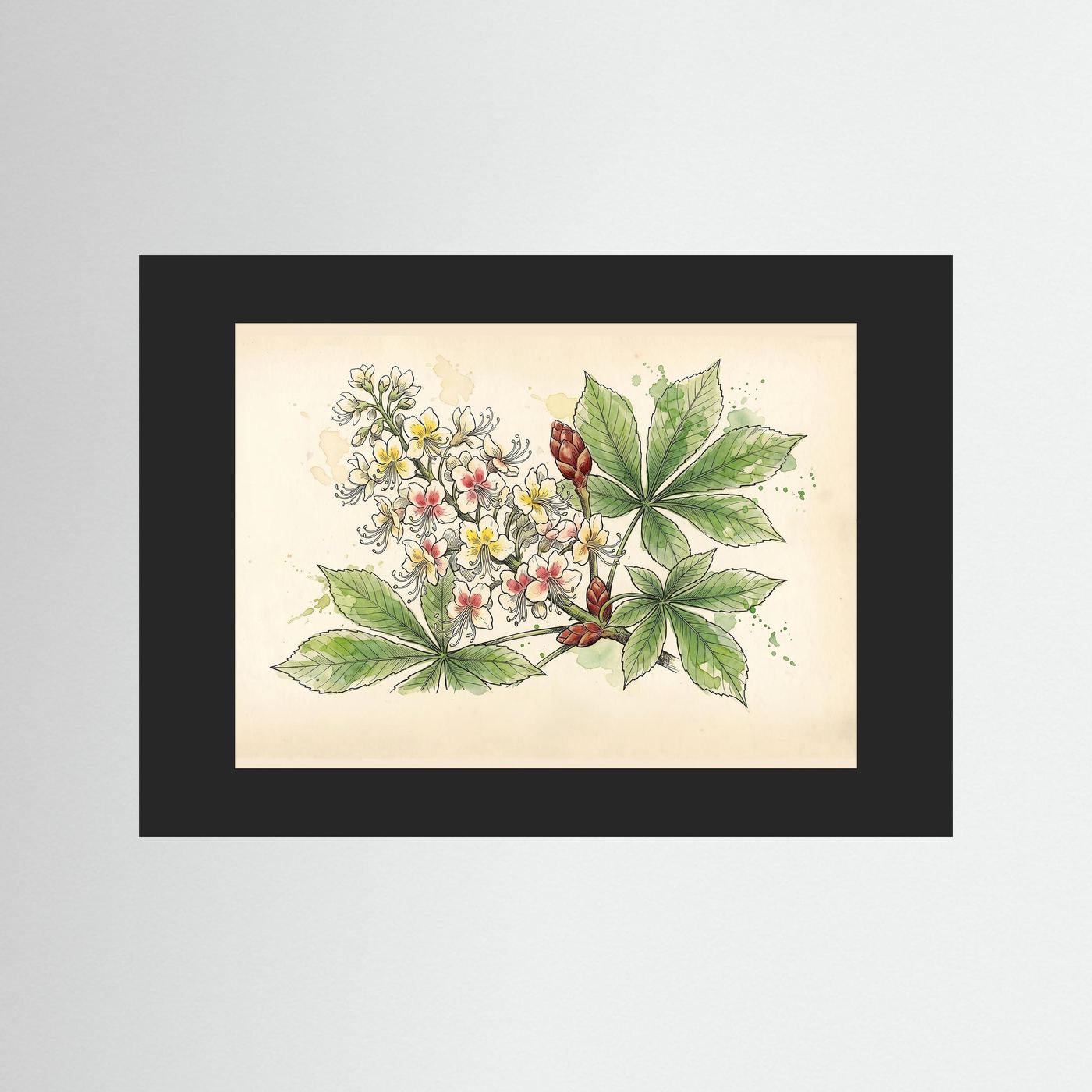 Horse Chestnut Bloom / Botanical Print