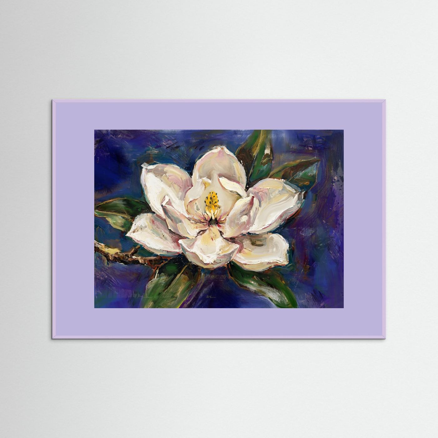 Magnolia Bloom – Expressive Floral Art Print 