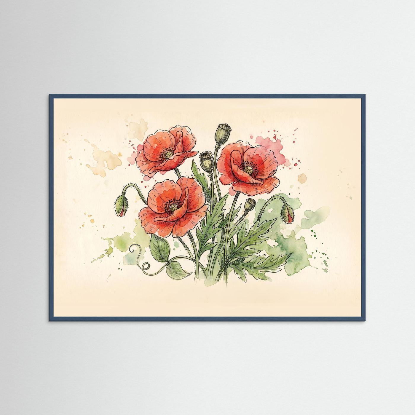 Wld poppy / Art Print/ Botanical Illustration