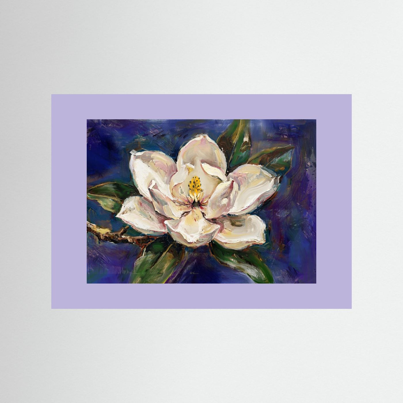 Magnolia Bloom – Expressive Floral Art Print 