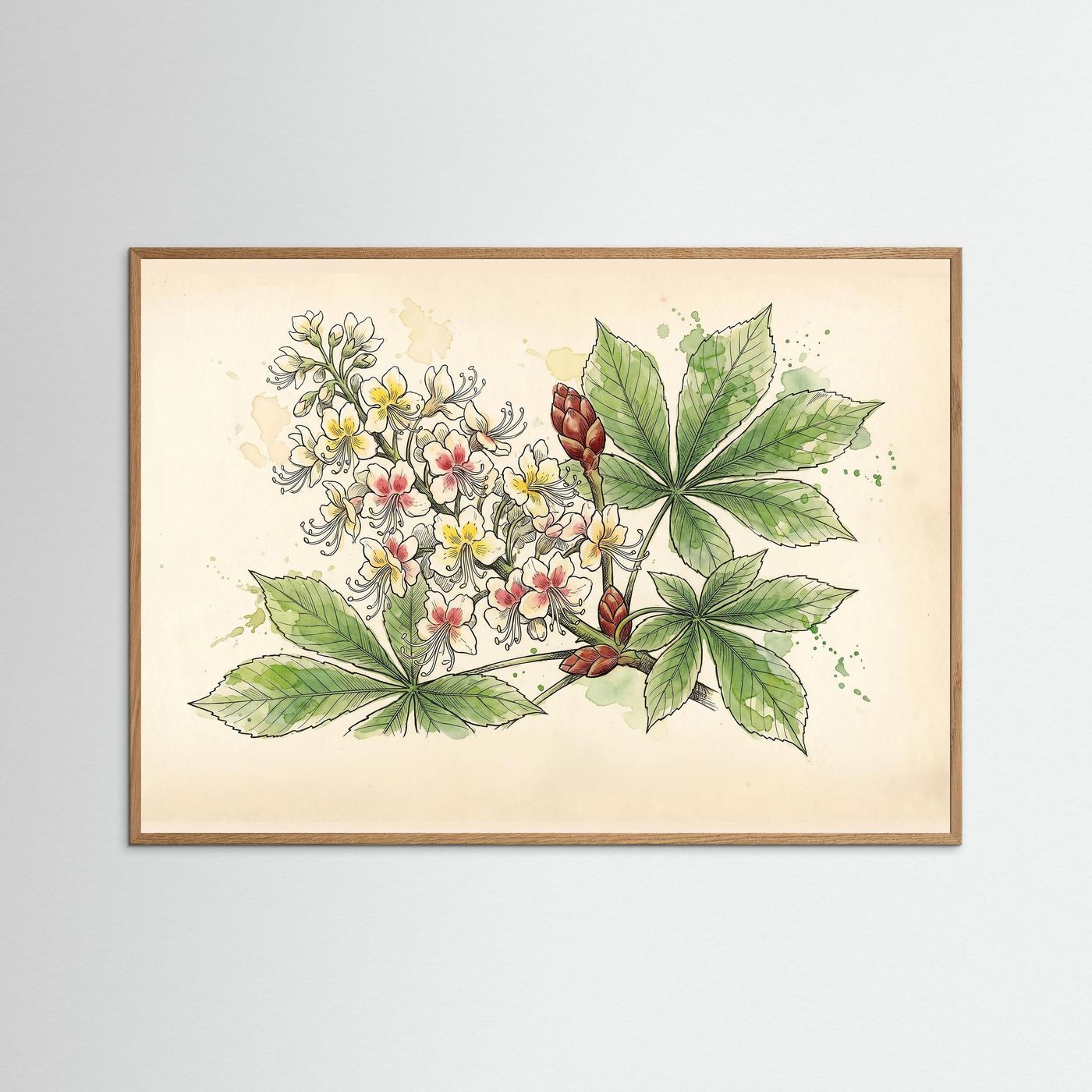 Horse Chestnut Bloom / Botanical Print