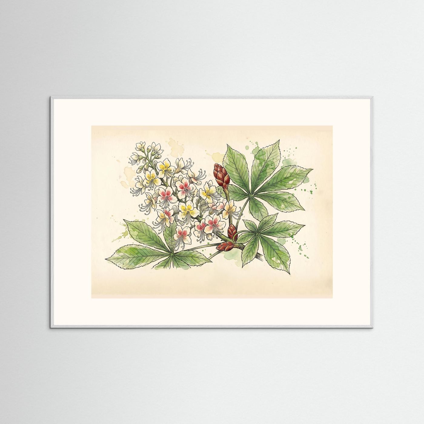 Horse Chestnut Bloom / Botanical Print