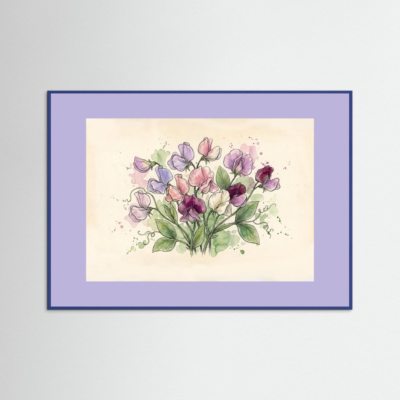 Sweetpea / Botanical print