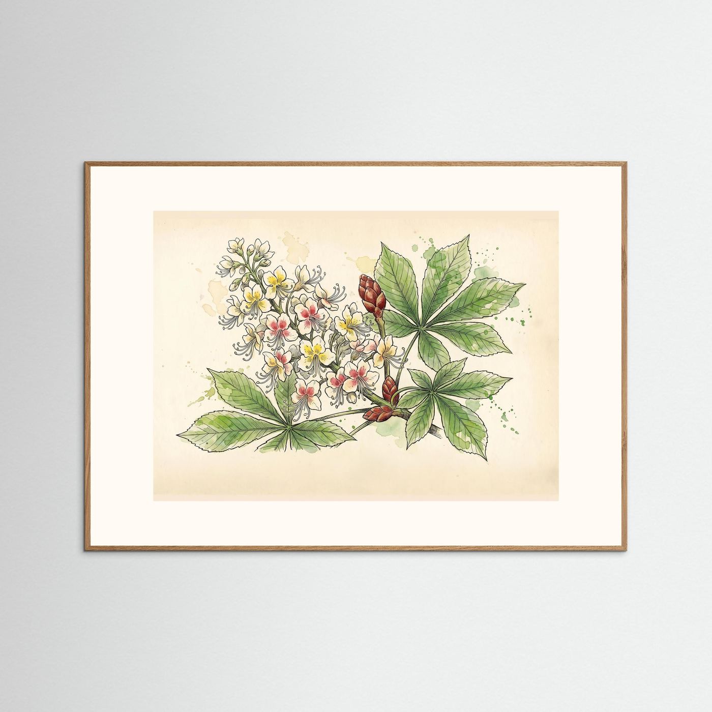 Horse Chestnut Bloom / Botanical Print
