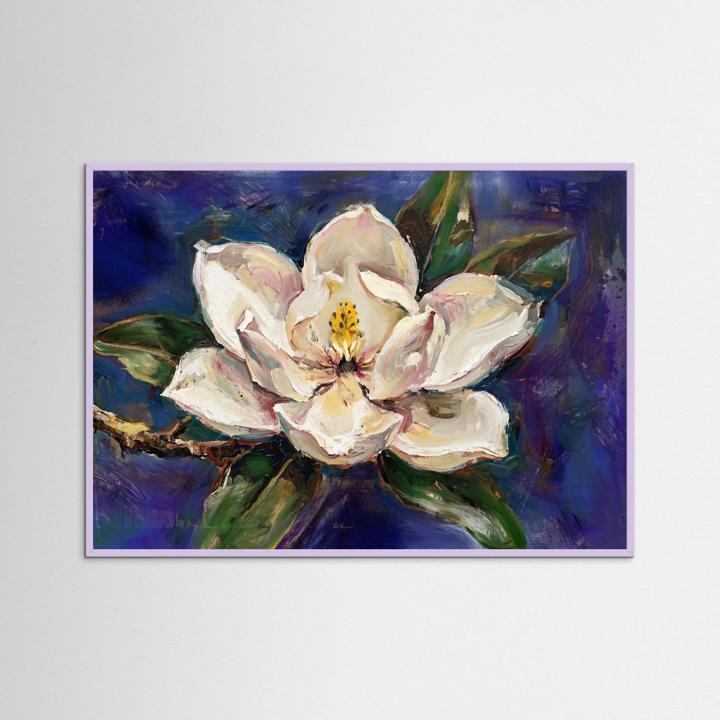 Magnolia Bloom – Expressive Floral Art Print 