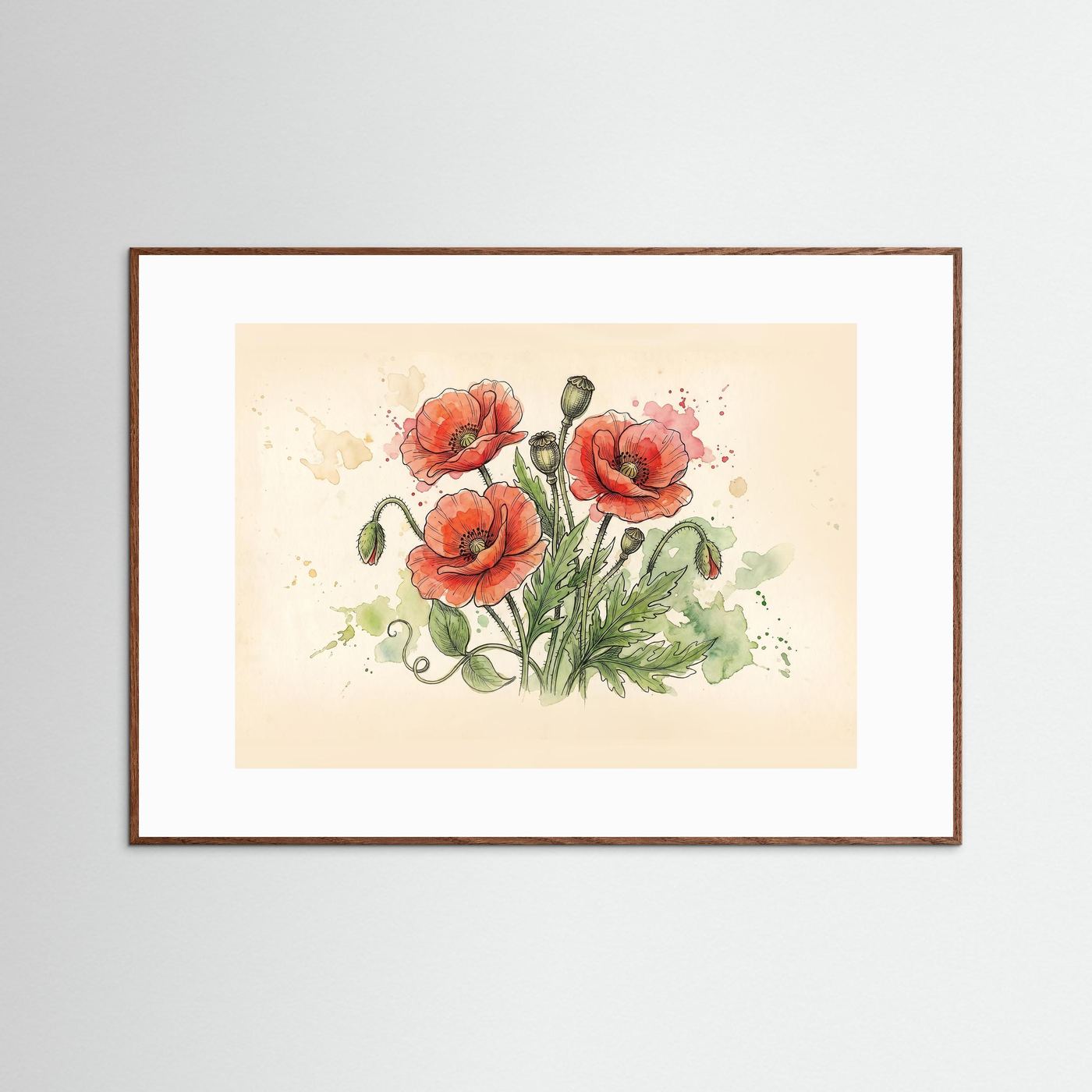 Wld poppy / Art Print/ Botanical Illustration