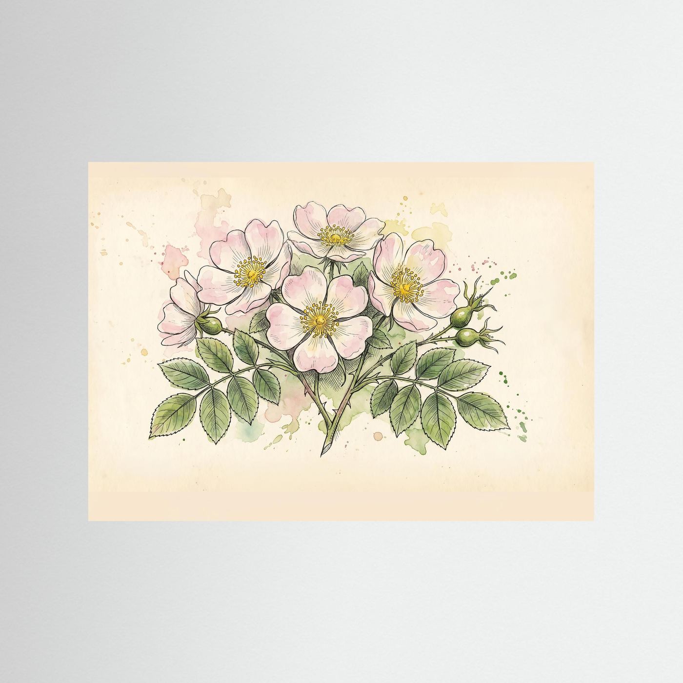 Dog Rose/ Botanical Print