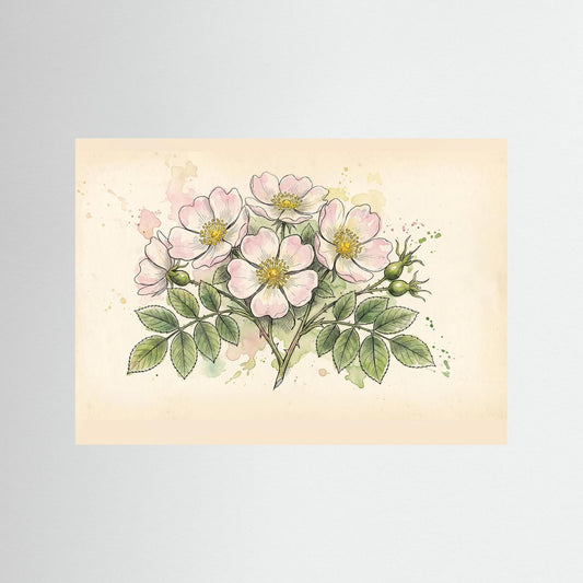 Dog Rose/ Botanical Print