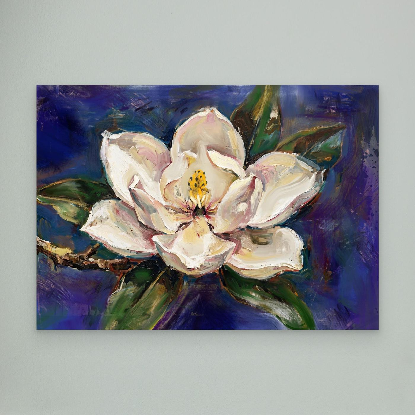 Magnolia Bloom - Expressive Floral Art Print