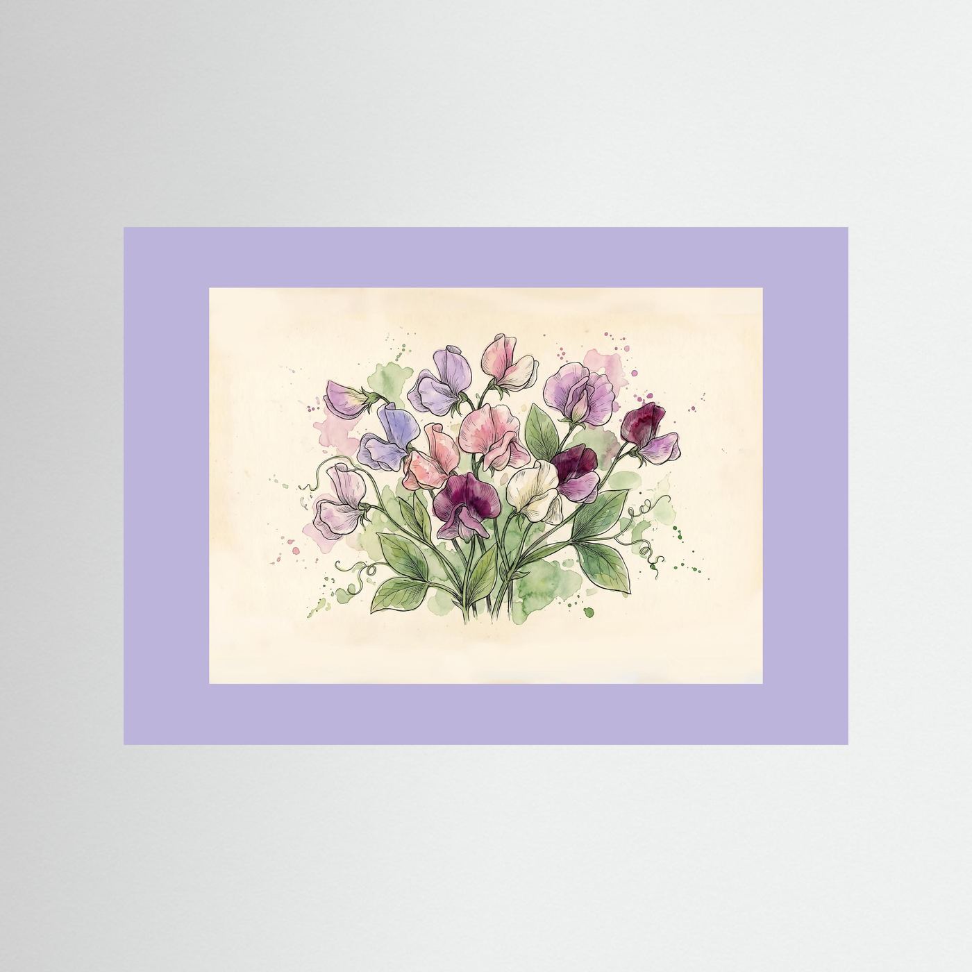 Sweetpea / Botanical print