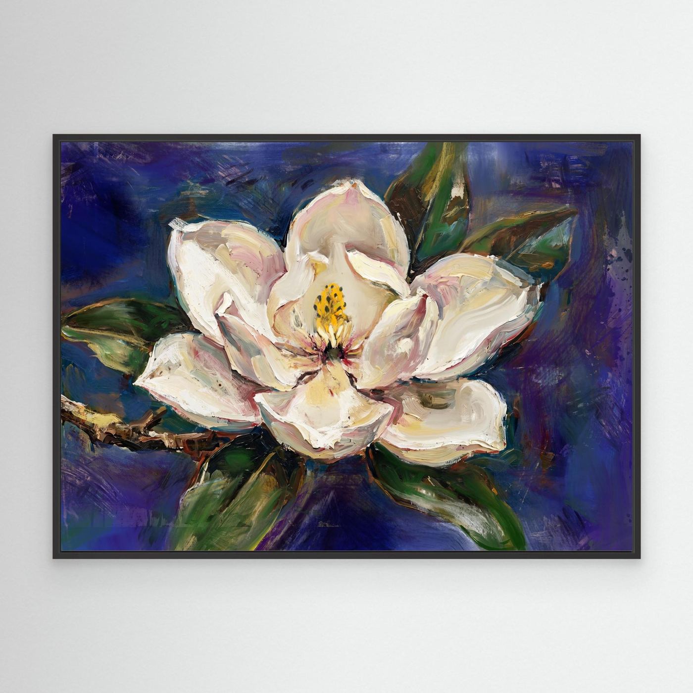 Magnolia Bloom - Expressive Floral Art Print