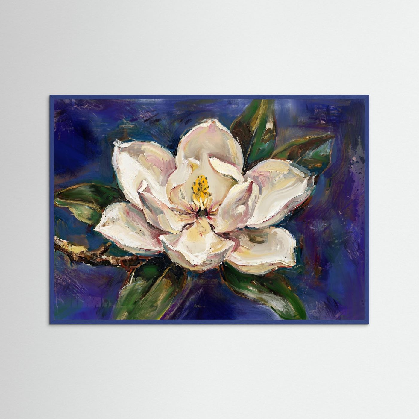 Magnolia Bloom – Expressive Floral Art Print 