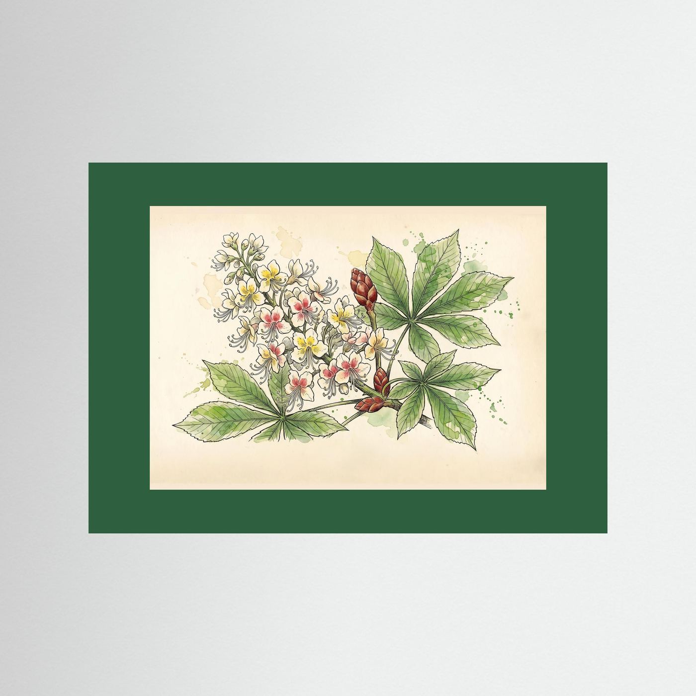 Horse Chestnut Bloom / Botanical Print
