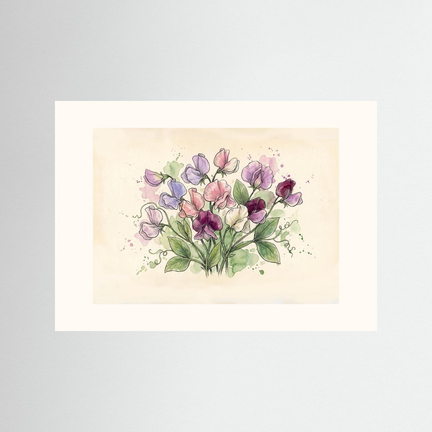 Sweetpea / Botanical print