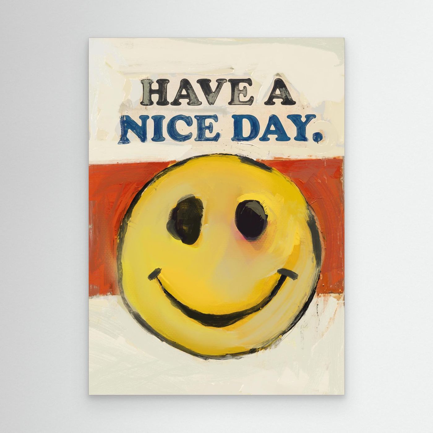 Have a Nice Day - Red Stripe Canvas