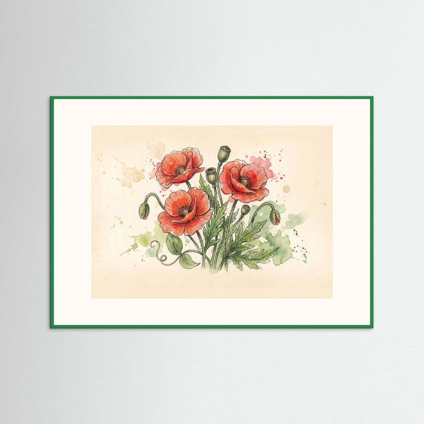 Wld poppy / Art Print/ Botanical Illustration