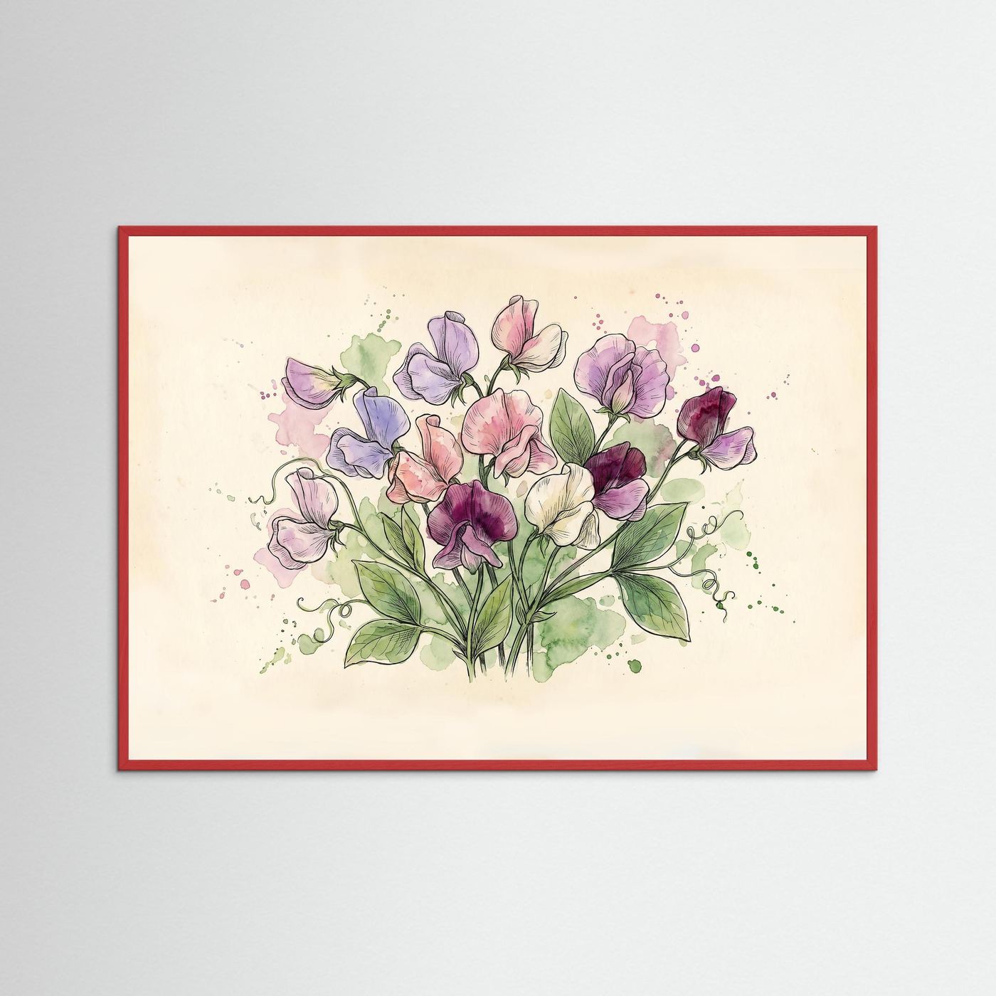 Sweetpea / Botanical print