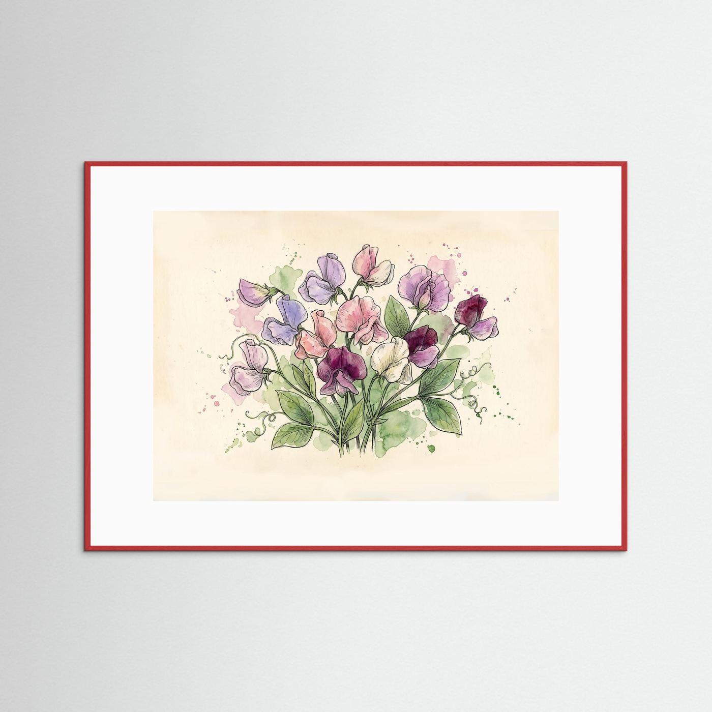 Sweetpea / Botanical print