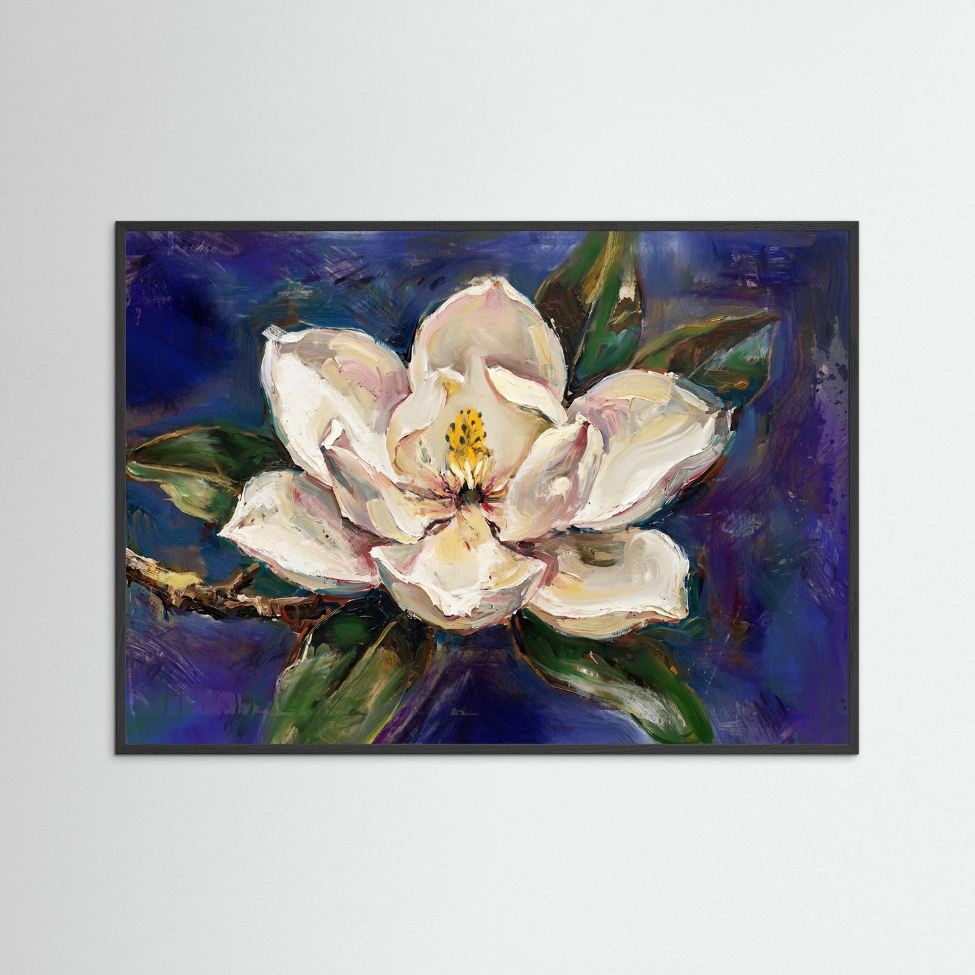Magnolia Bloom – Expressive Floral Art Print 