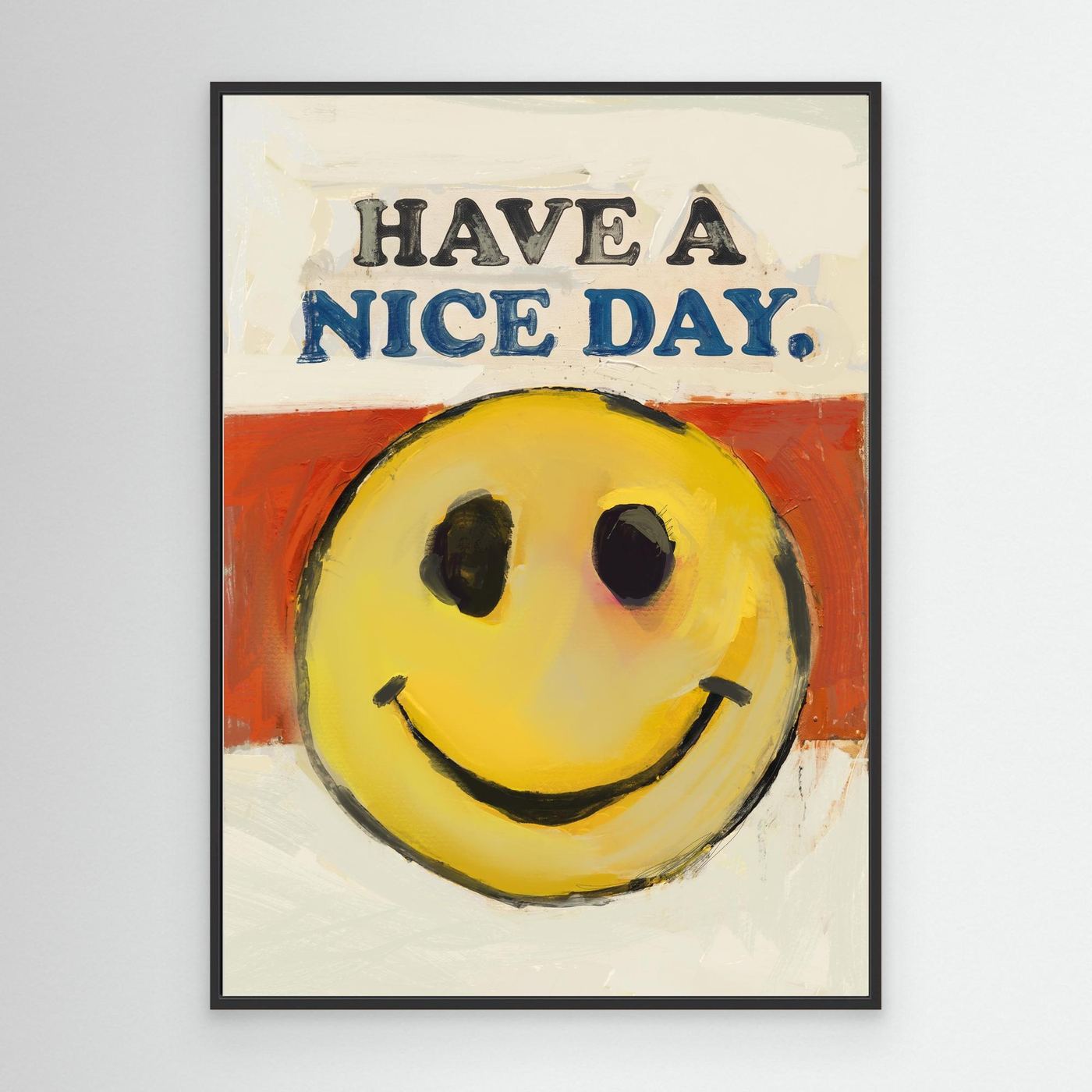Have a Nice Day - Red Stripe Canvas