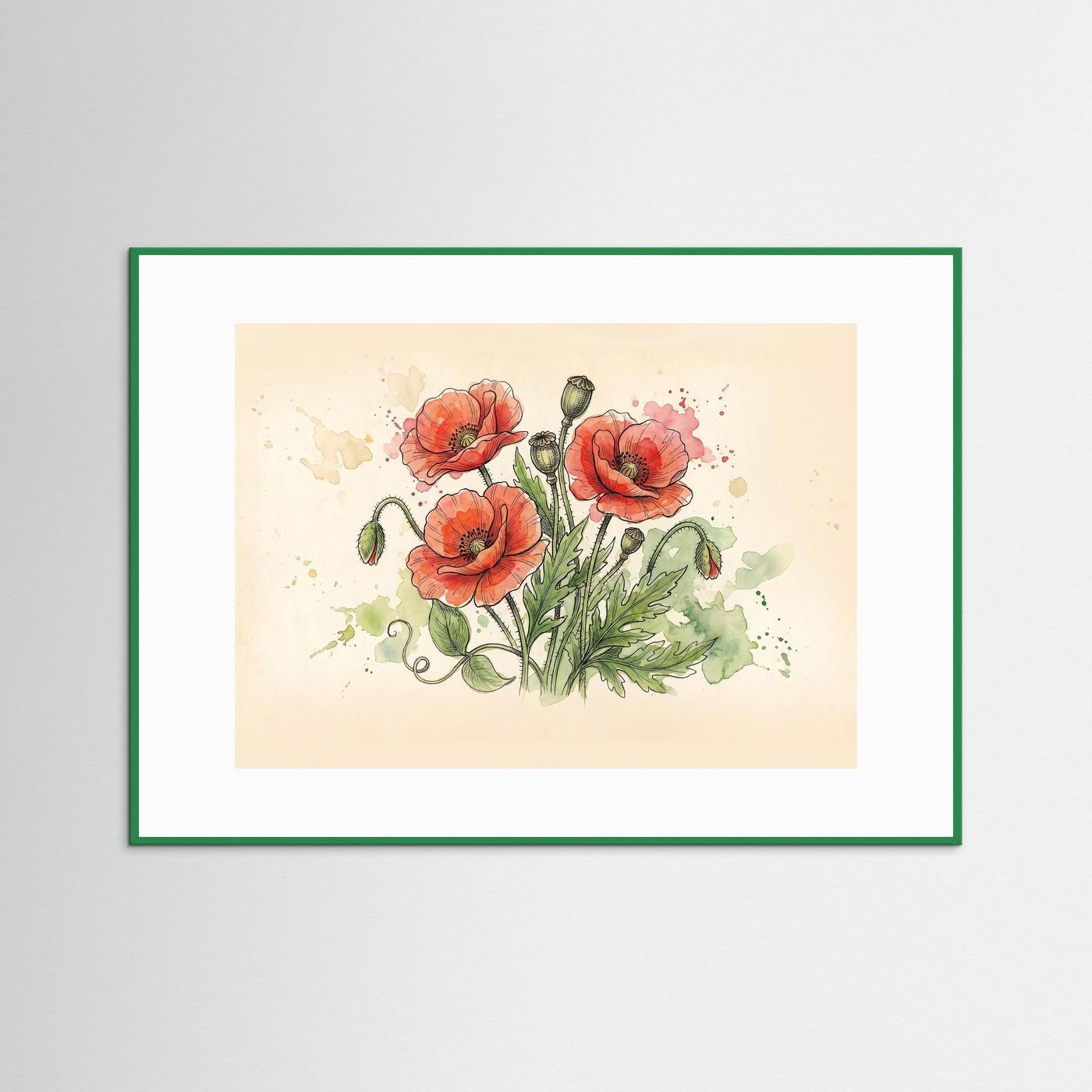 Wld poppy / Art Print/ Botanical Illustration
