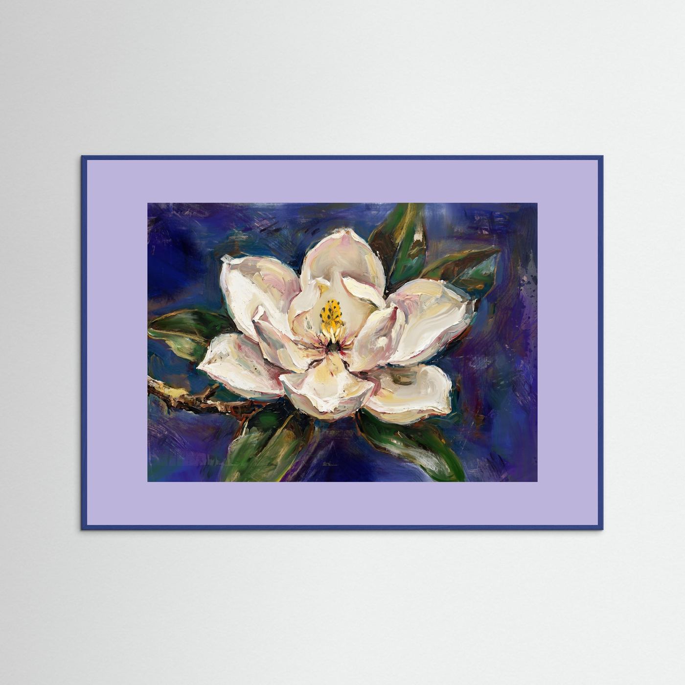 Magnolia Bloom – Expressive Floral Art Print 