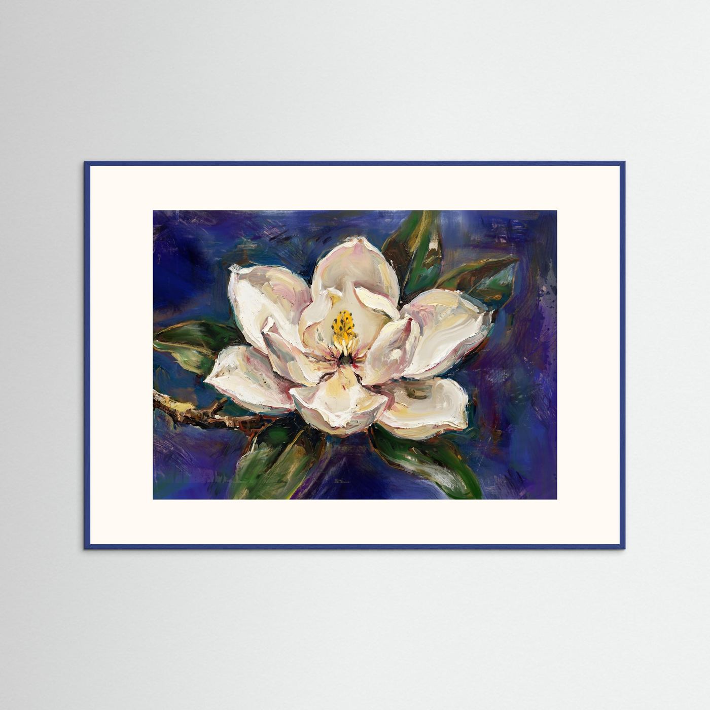 Magnolia Bloom – Expressive Floral Art Print 