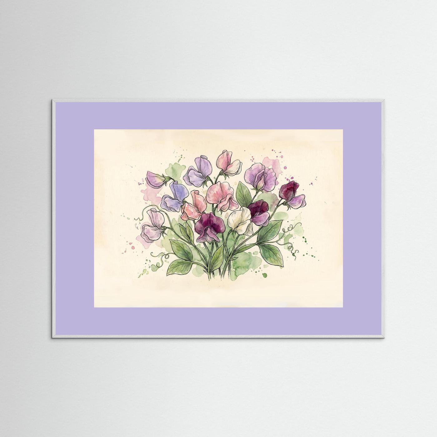 Sweetpea / Botanical print