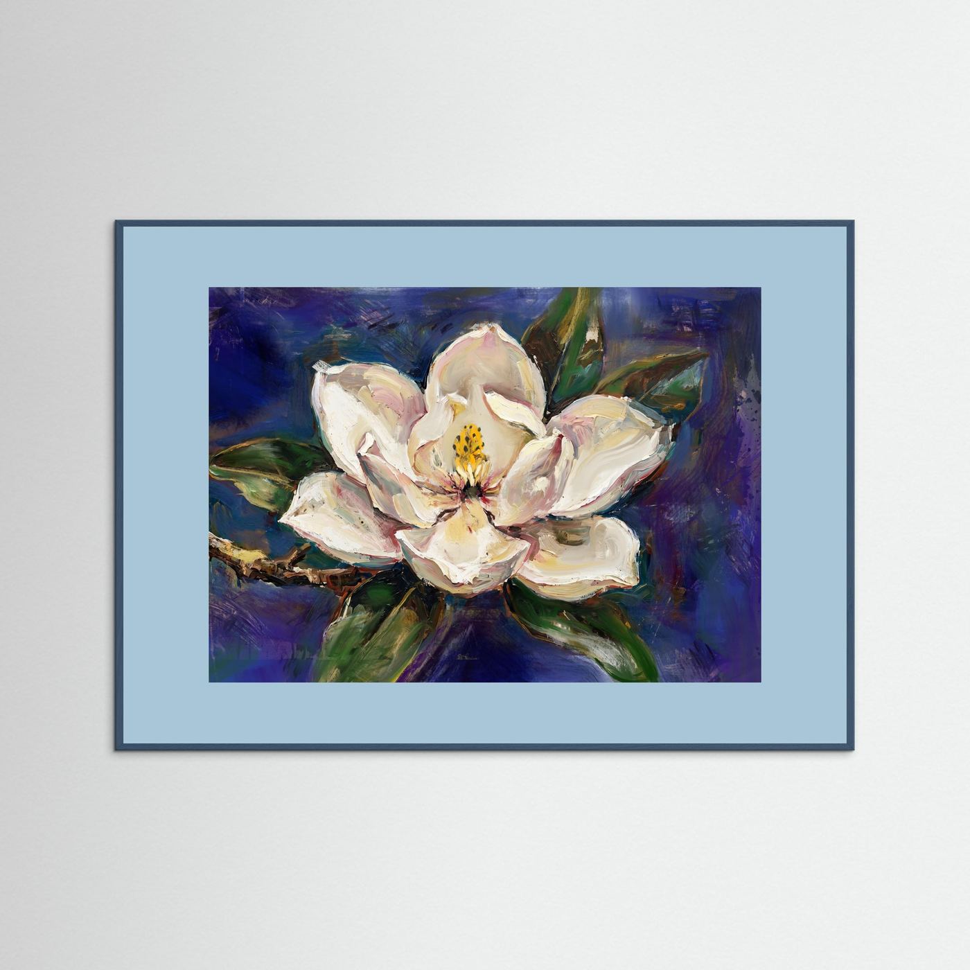 Magnolia Bloom – Expressive Floral Art Print 