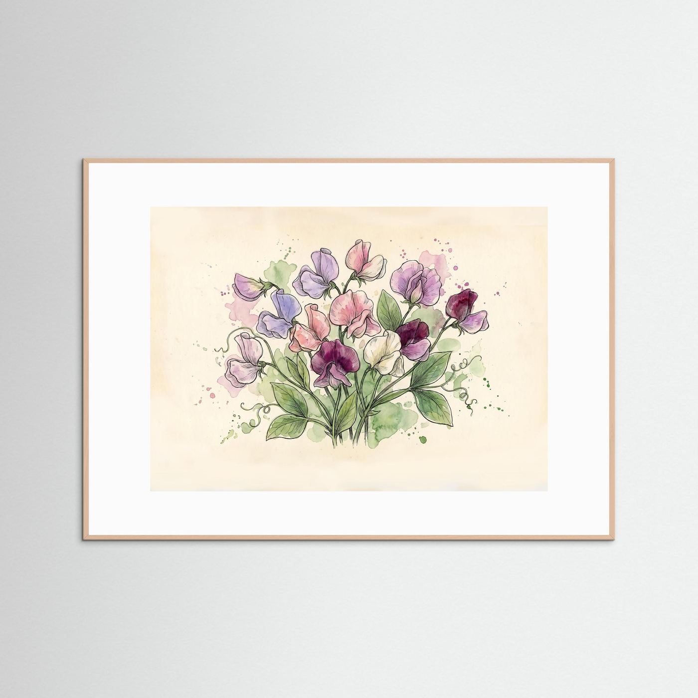 Sweetpea / Botanical print