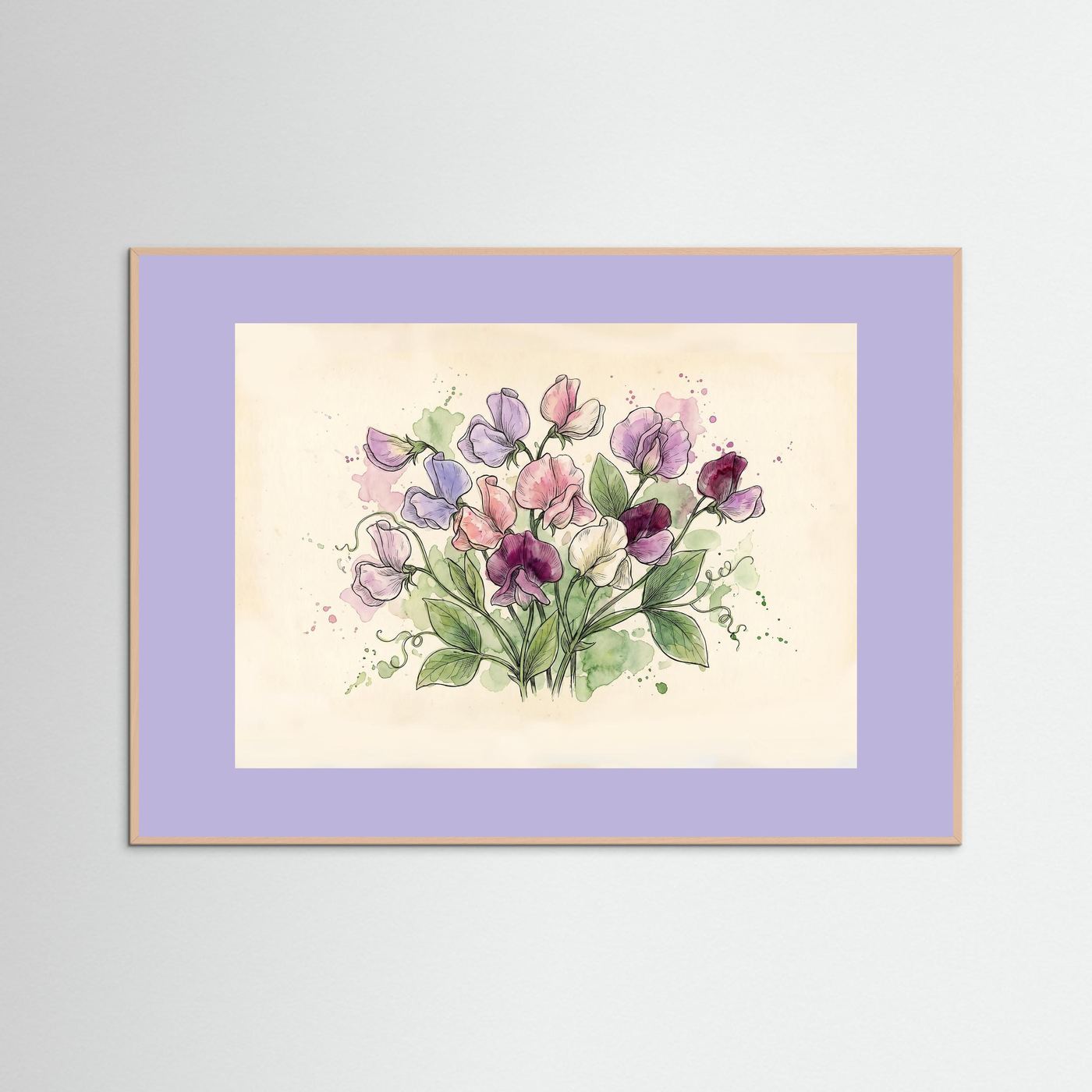 Sweetpea / Botanical print