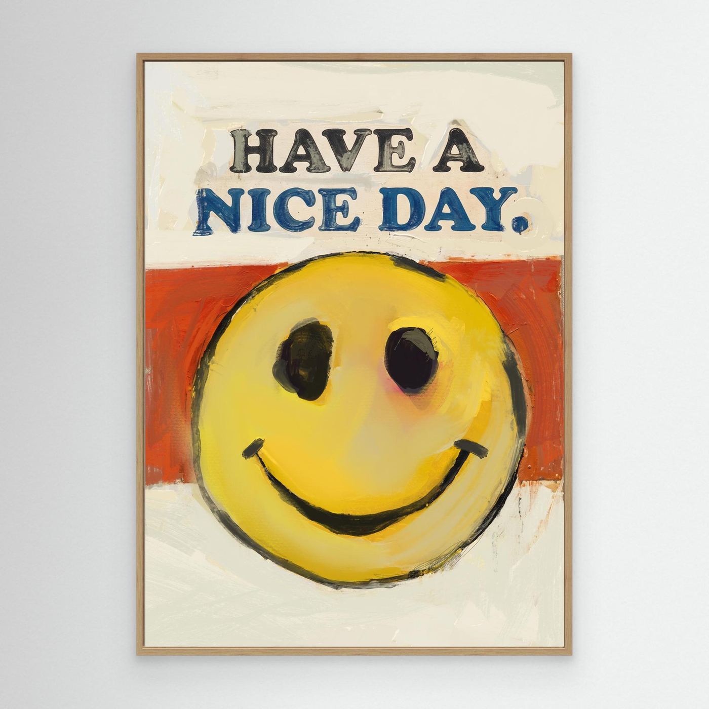 Have a Nice Day - Red Stripe Canvas