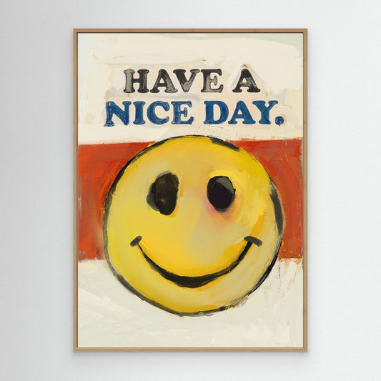 Have a Nice Day - Red Stripe Canvas