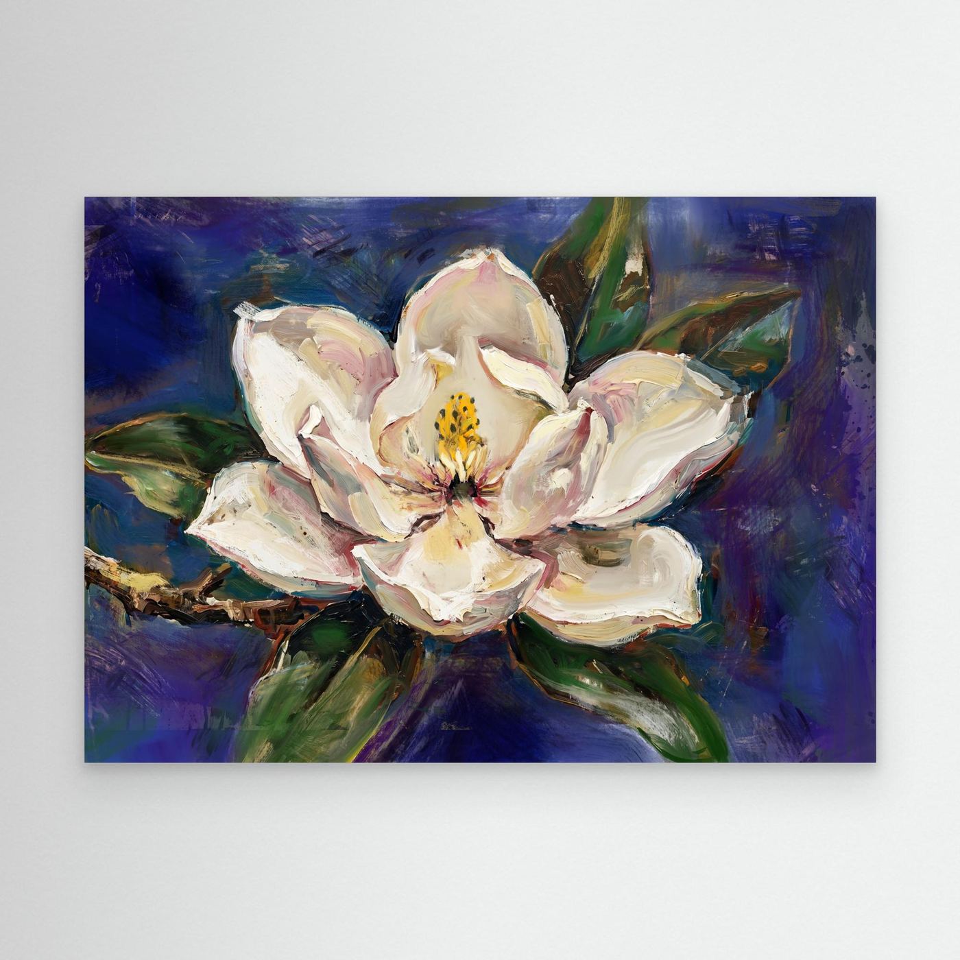 Magnolia Bloom - Expressive Floral Art Print