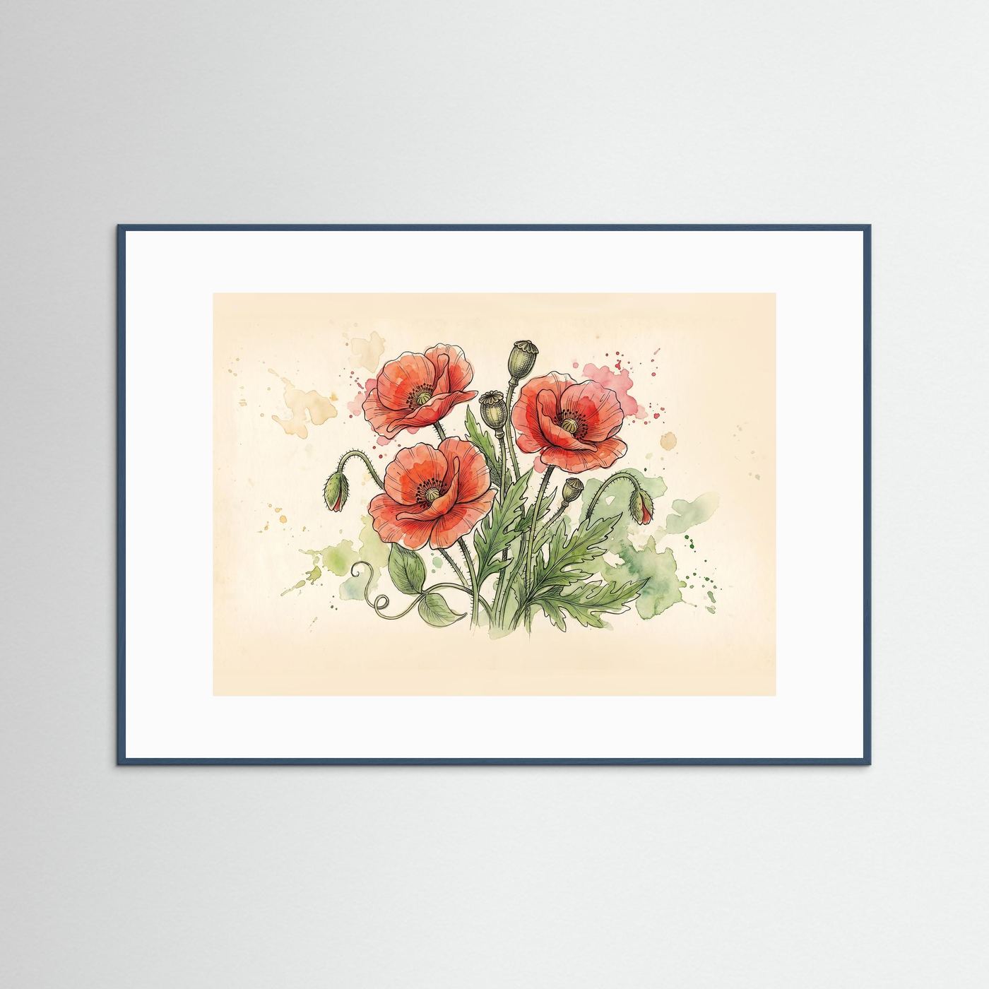 Wld poppy / Art Print/ Botanical Illustration