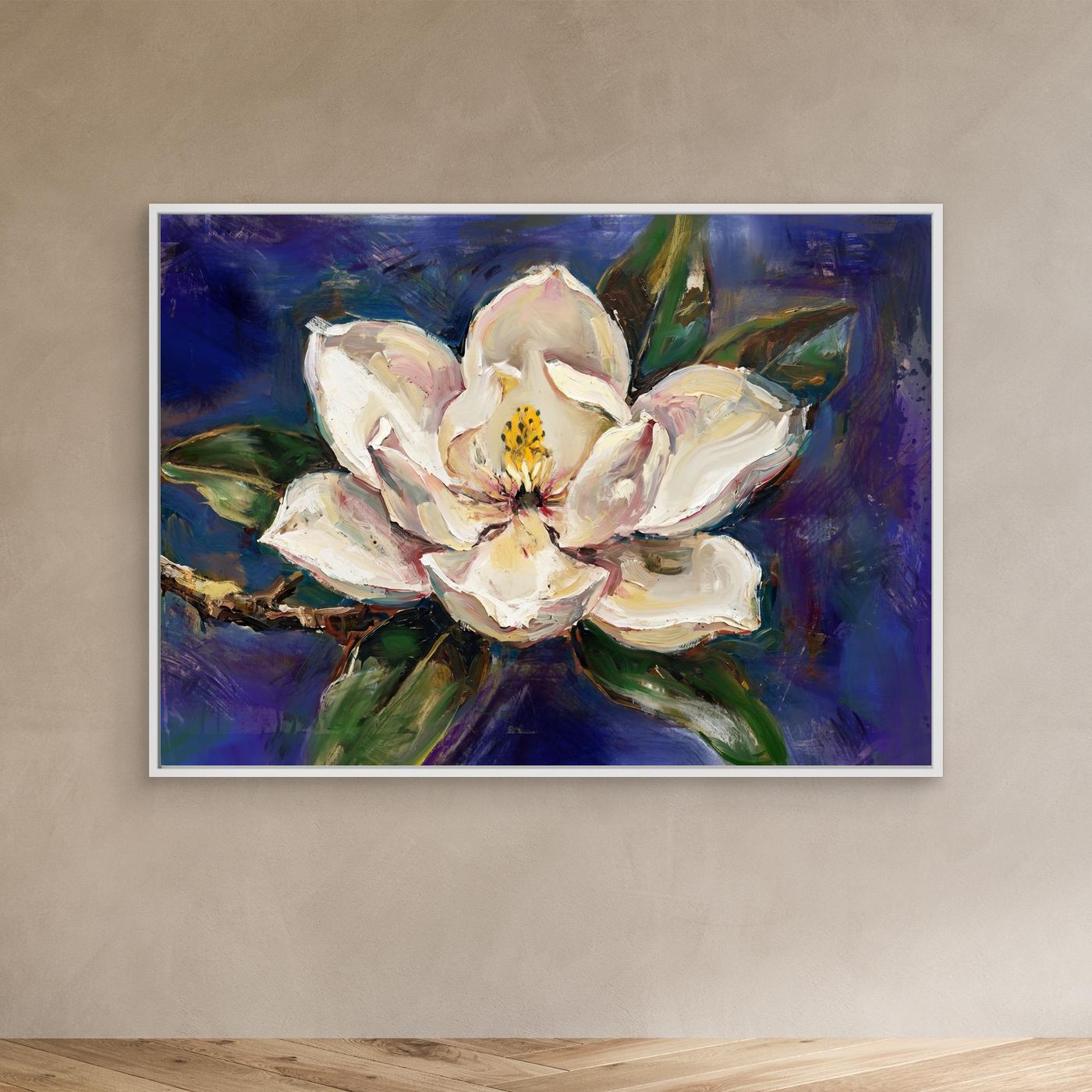 Magnolia Bloom - Expressive Floral Art Print