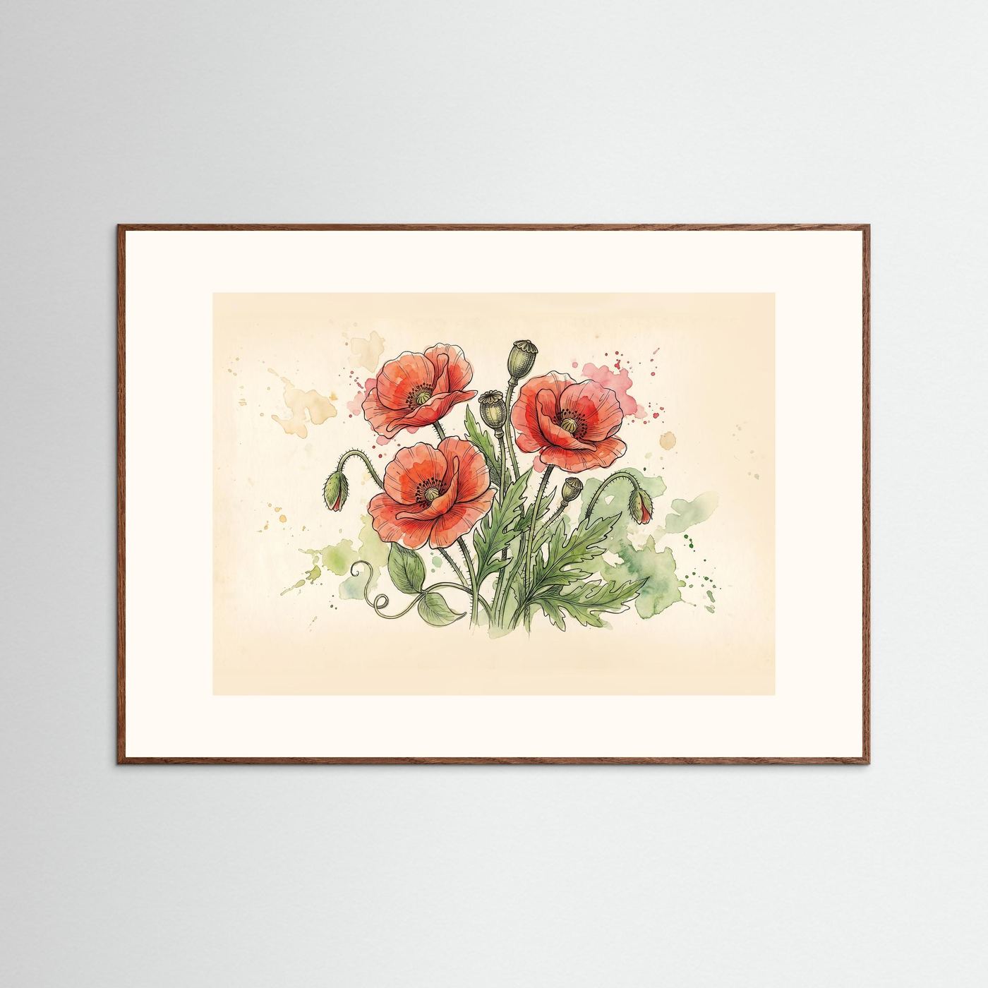 Wld poppy / Art Print/ Botanical Illustration