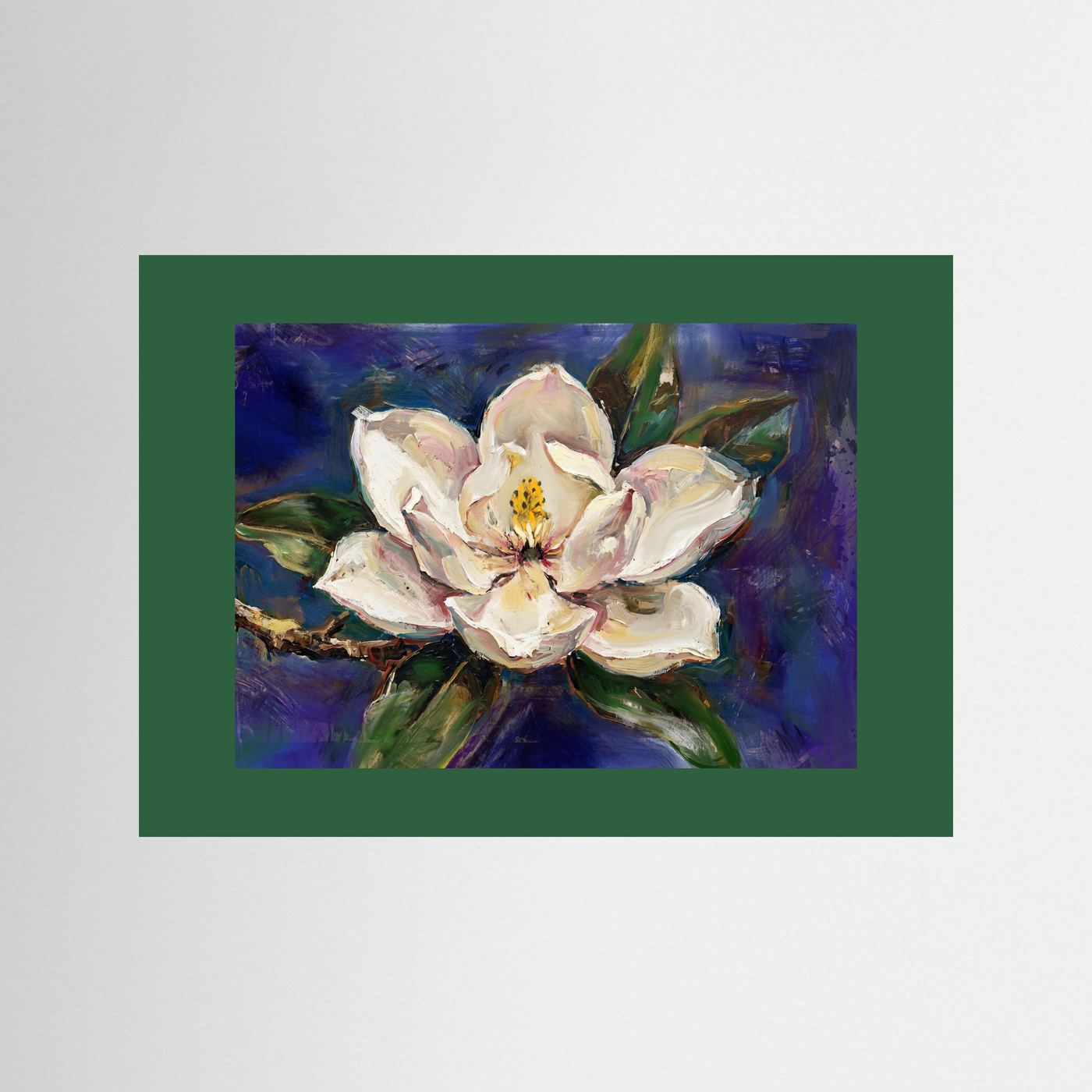 Magnolia Bloom – Expressive Floral Art Print 