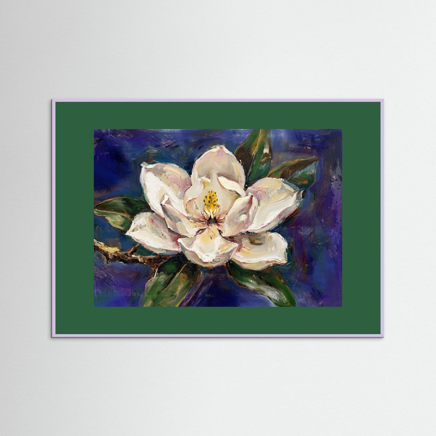Magnolia Bloom – Expressive Floral Art Print 